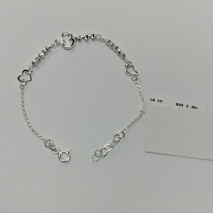 PULSERA TEJIDO LLAVE PLATA .925 18 CM 2.3 GR (NUEVO)