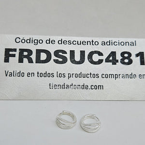 HUGGIES PLATA .925 2.6 GR (NUEVO)