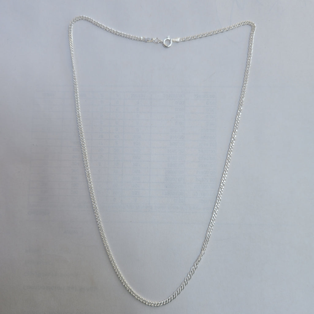 CADENA TEJIDO ESLABONES PLATA .925 50 CM 3.7 GR (NUEVO)