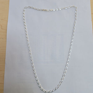 CADENA TEJIDO ESLABONES PLATA .925 60 CM 10.9 GR (NUEVO)