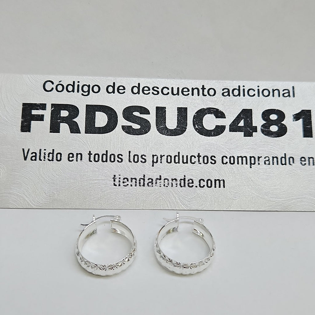 PAR ARRACADAS FACETADAS PLATA .925 3.3 GR (NUEVO)