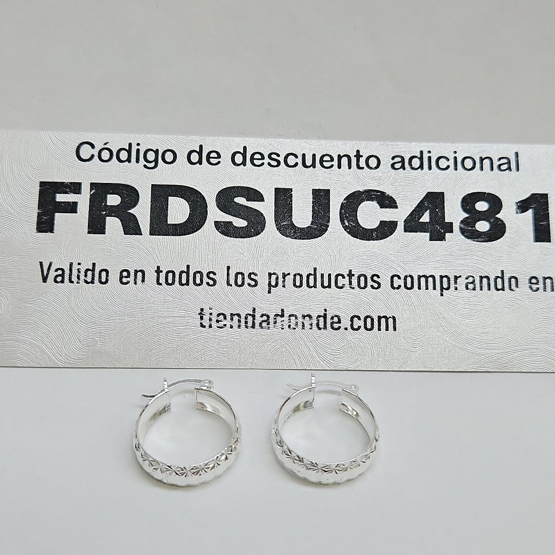 PAR ARRACADAS FACETADAS PLATA .925 3.3 GR (NUEVO)