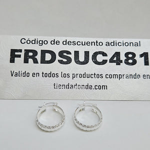 PAR ARRACADAS FACETADAS PLATA .925 3.3 GR (NUEVO)