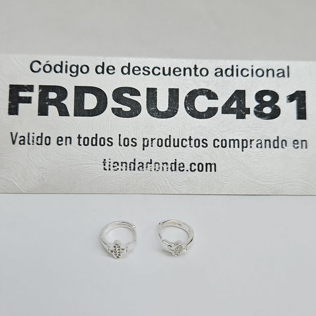 ARRACADAS C/CIRCONIAS PLATA .925 1.9 GR (NUEVO)