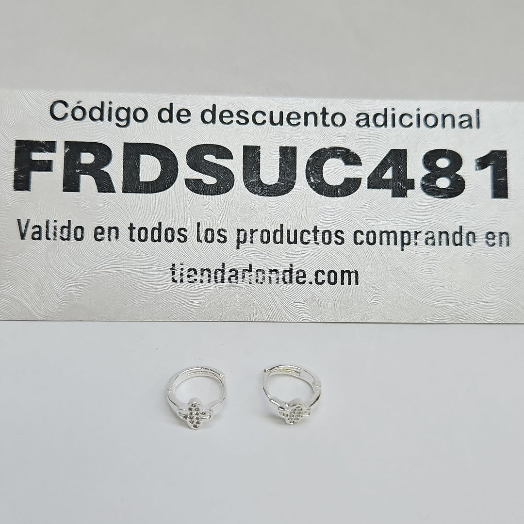 ARRACADAS C/CIRCONIAS PLATA .925 1.9 GR (NUEVO)