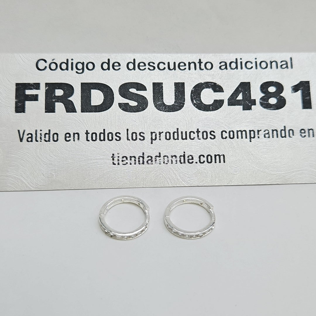 ARRACADAS C/CIRCONIAS PLATA .925 2.1 GR (NUEVO)