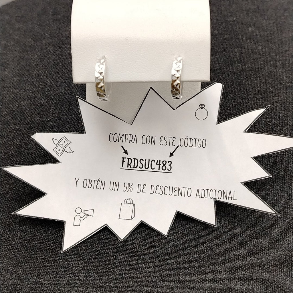 ARRACADAS LABRADAS PLATA .925 3.4 GR (NUEVO)