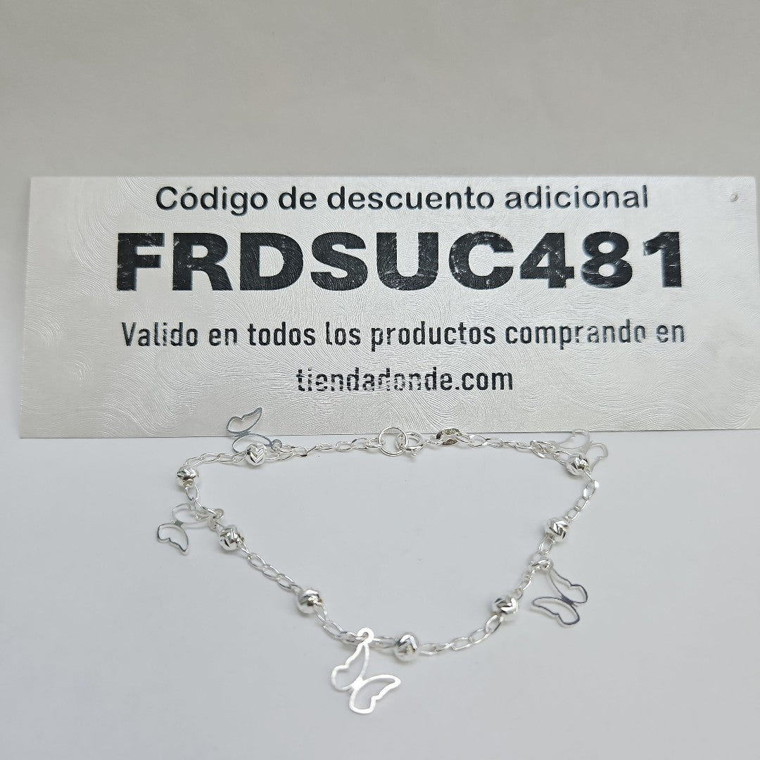 PULSERA TEJIDO ESPECIAL PLATA .925 18 CM 2.8 GR (NUEVO)