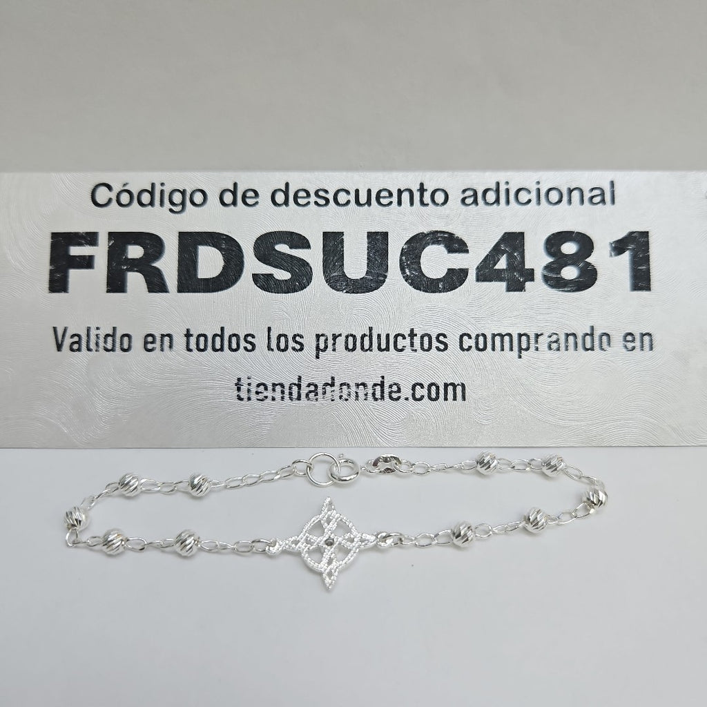 PULSERA TEJIDO ESPECIAL PLATA .925 18 CM 2.8 GR (NUEVO)
