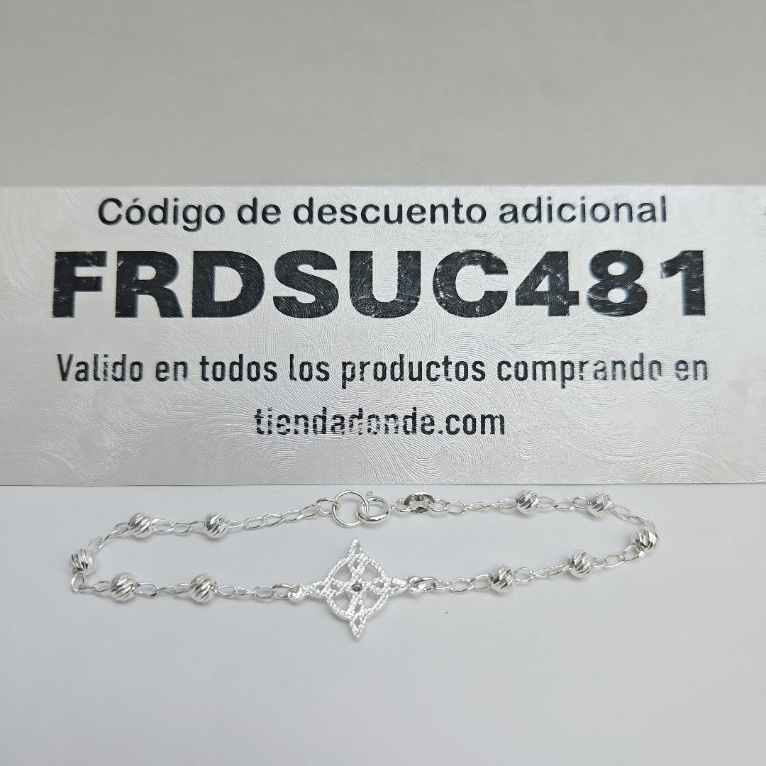 PULSERA TEJIDO ESPECIAL PLATA .925 18 CM 2.8 GR (NUEVO)