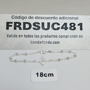 PULSERA TEJIDO ESPECIAL PLATA .925 18 CM 2.8 GR (NUEVO)
