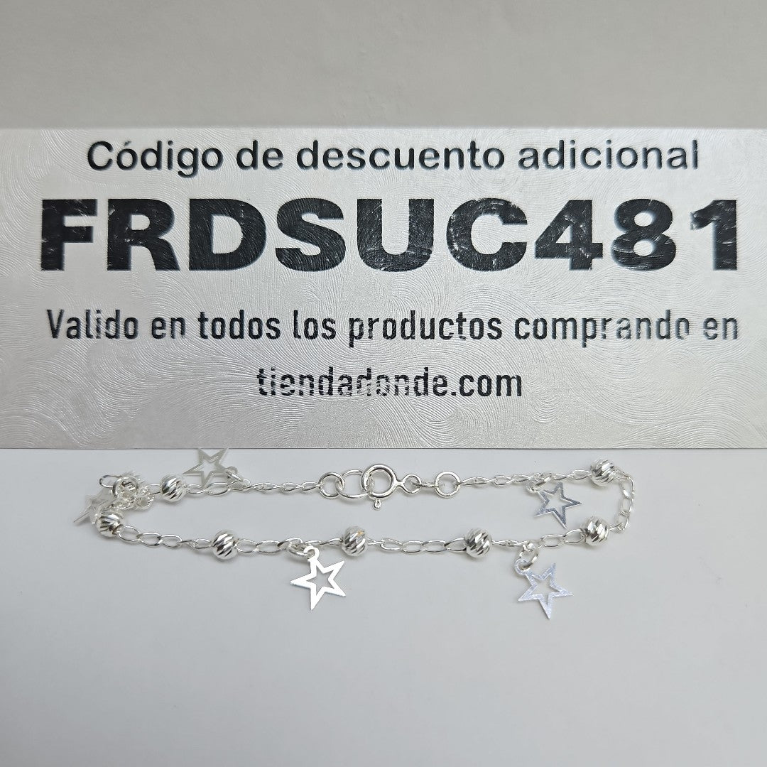 PULSERA TEJIDO ESPECIAL PLATA .925 18 CM 2.7 GR (NUEVO)