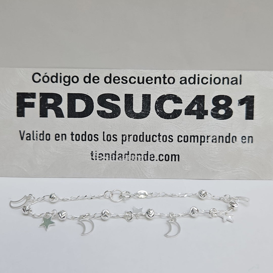 PULSERA TEJIDO TEJIDO ESPECIAL PLATA .925 18 CM 3.1 GR (NUEVO)