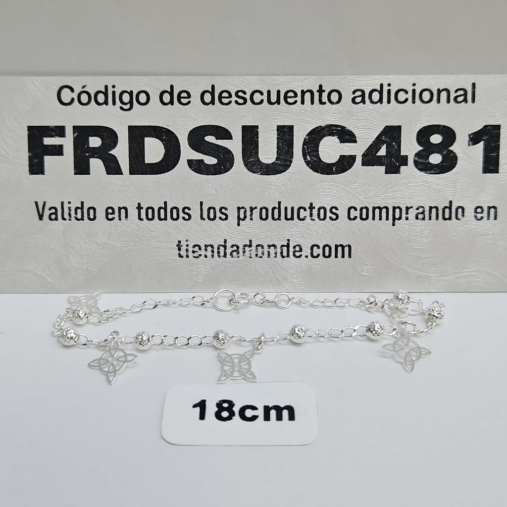 PULSERA TEJIDO ESPECIAL PLATA .925 18 CM 3.3 GR (NUEVO)