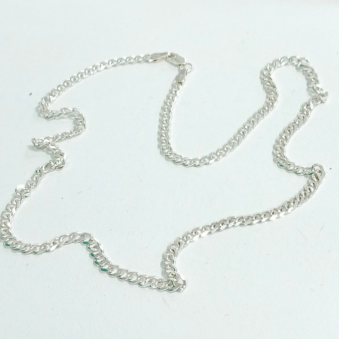 CADENA TEJIDO BARBADO PLATA .925 55 CM 12.5 GR (NUEVO)