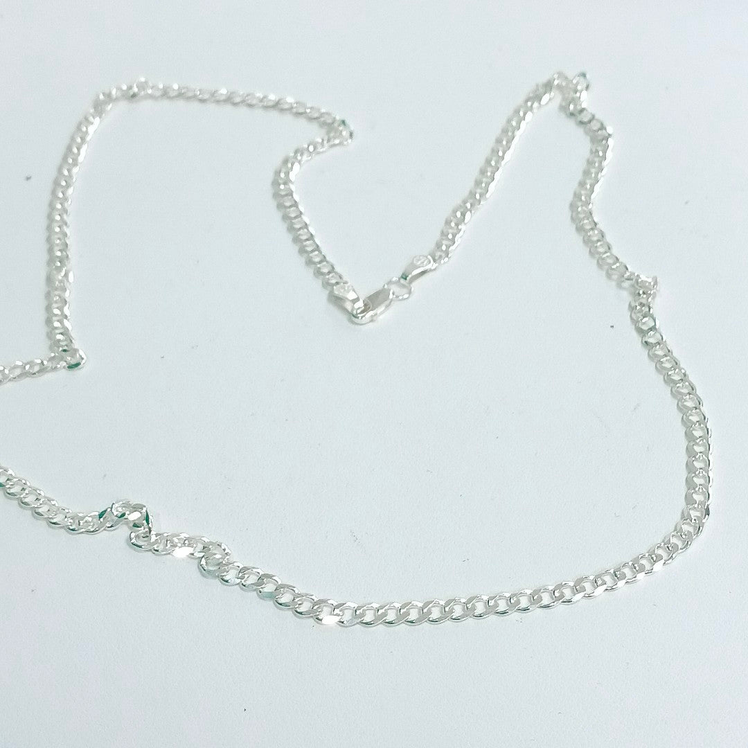 CADENA TEJIDO BARBADO PLATA .925 60 CM 12.9 GR (NUEVO)