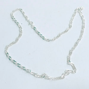 CADENA TEJIDO MEDIO TORZAL PLATA .925 55 CM 5.6 GR (NUEVO)