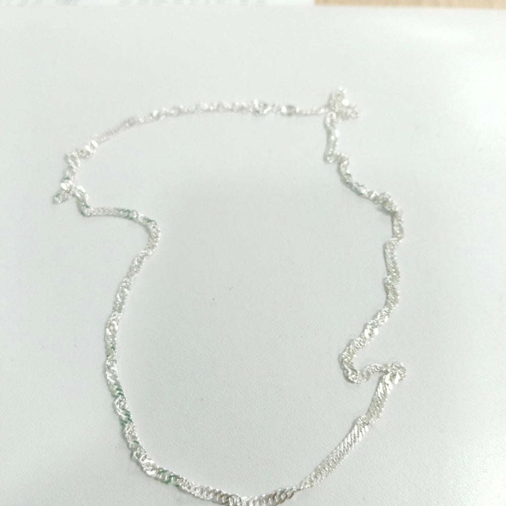 CADENA TEJIDO MEDIO TORZAL PLATA .925 55 CM 6.4 GR (NUEVO)