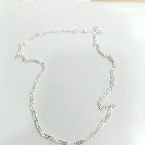 CADENA TEJIDO MEDIO TORZAL PLATA .925 55 CM 6.4 GR (NUEVO)