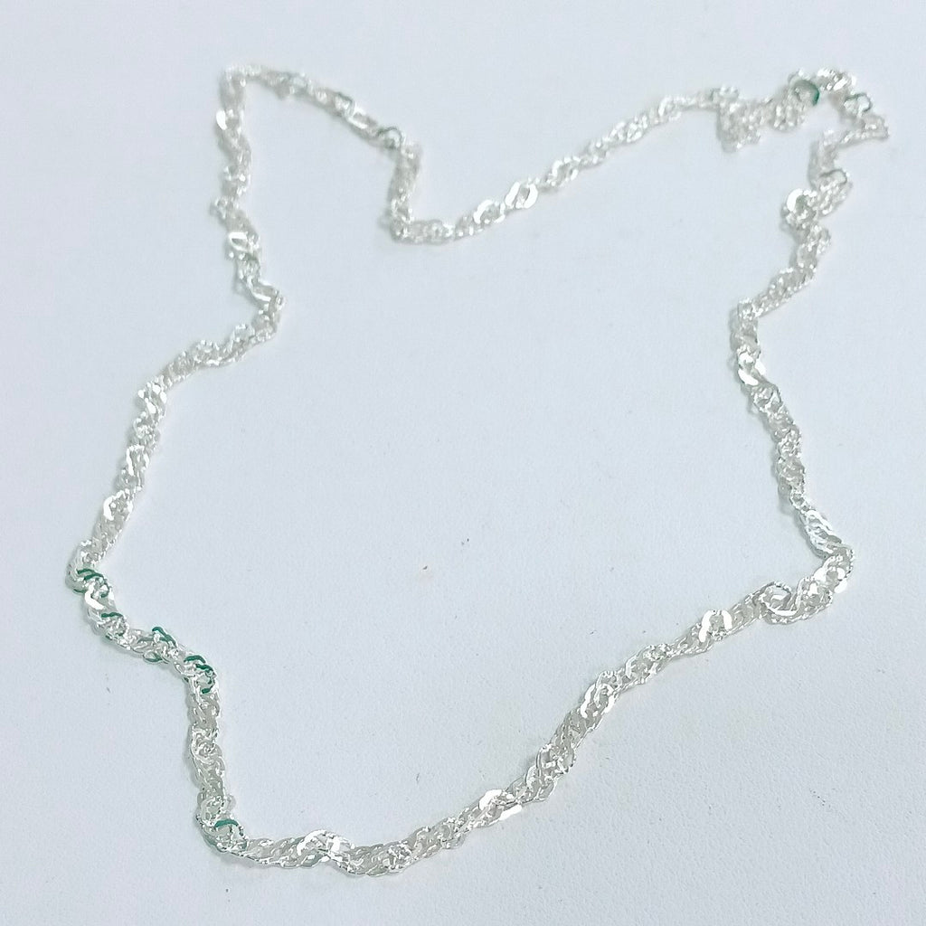 CADENA TEJIDO MEDIO TORZAL PLATA .925 55 CM 5.6 GR (NUEVO)