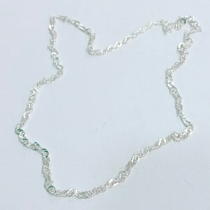 CADENA TEJIDO MEDIO TORZAL PLATA .925 55 CM 5.6 GR (NUEVO)