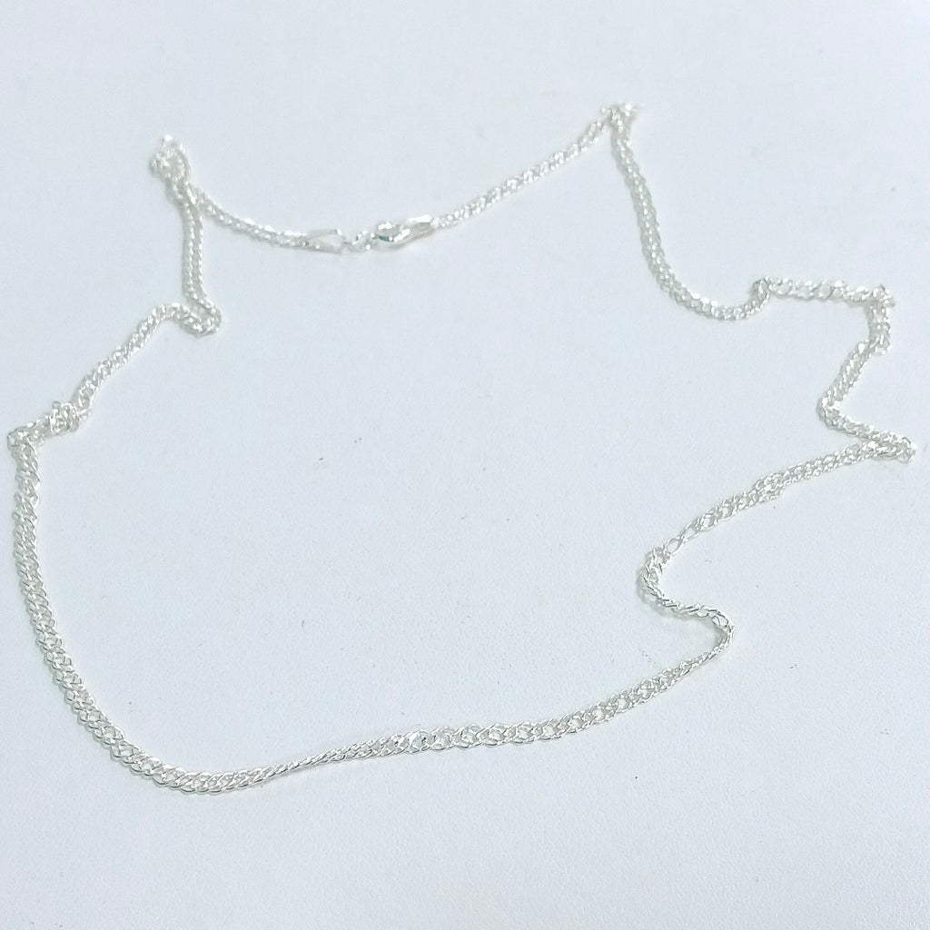 CADENA TEJIDO ESLABONES PLATA .925 55 CM 4.1 GR (NUEVO)