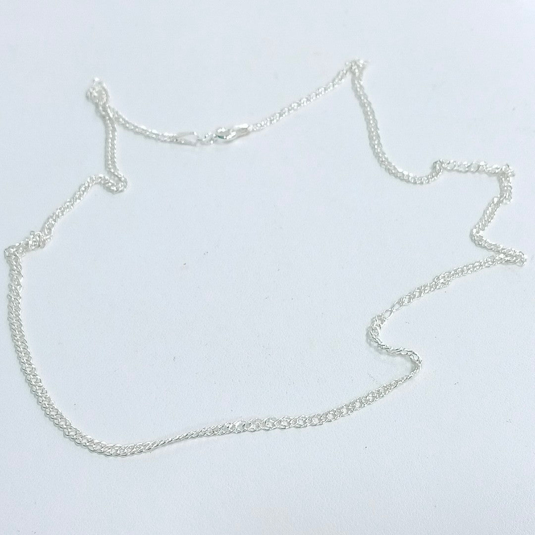 CADENA TEJIDO ESLABONES PLATA .925 55 CM 4.1 GR (NUEVO)