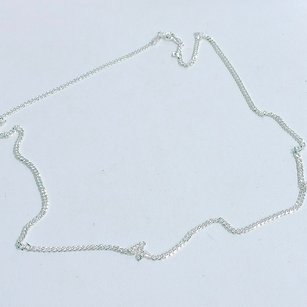 CADENA TEJIDO BARBADO PLATA .925 55 CM 5.4 GR (NUEVO)