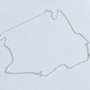 CADENA TEJIDO BARBADO PLATA .925 55 CM 5.4 GR (NUEVO)