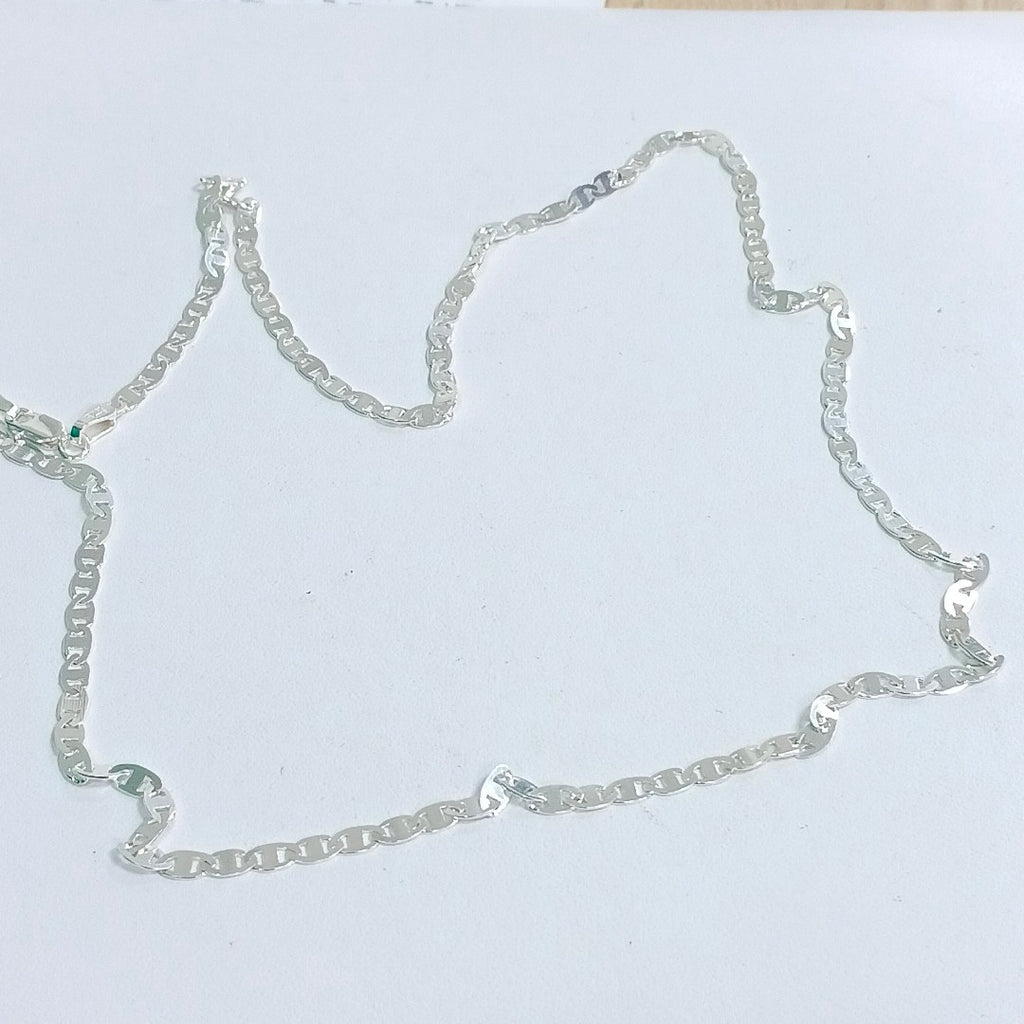 CADENA TEJIDO GUCHI PLATA .925 60 CM 8.9 GR (NUEVO)