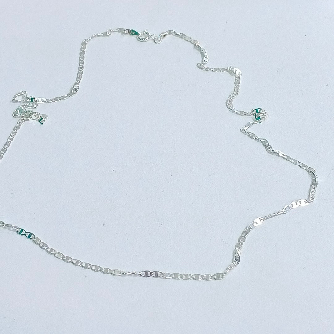 CADENA TEJIDO ESPEJO PLATA .925 60 CM 4.3 GR (NUEVO)