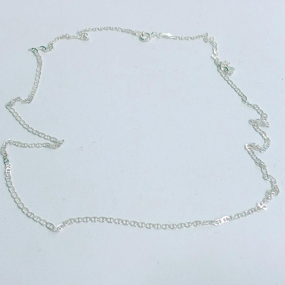 CADENA TEJIDO GUCHI PLATA .925 60 CM 3.9 GR (NUEVO)