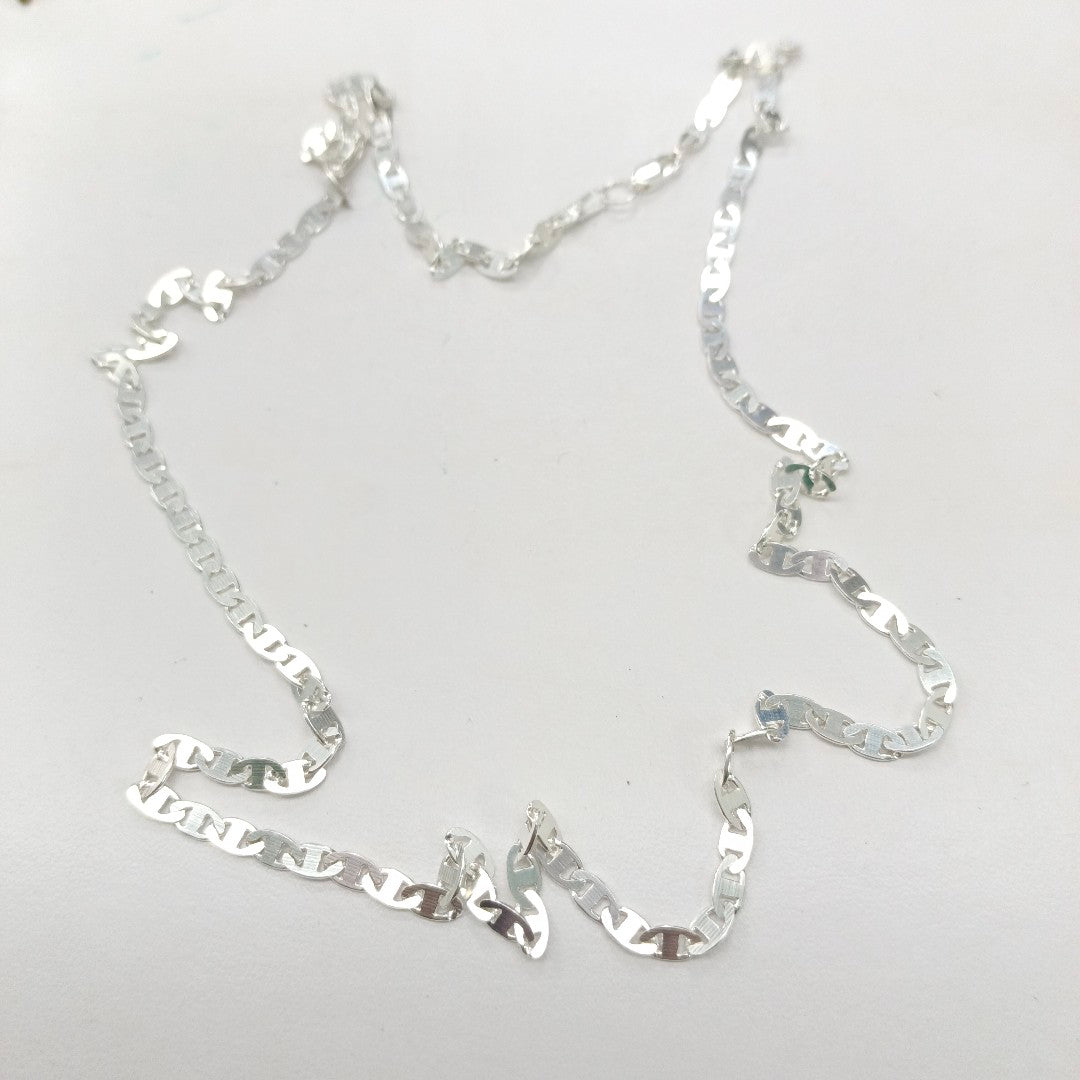 CADENA TEJIDO GUCHI PLATA .925 60 CM 9.8 GR (NUEVO)