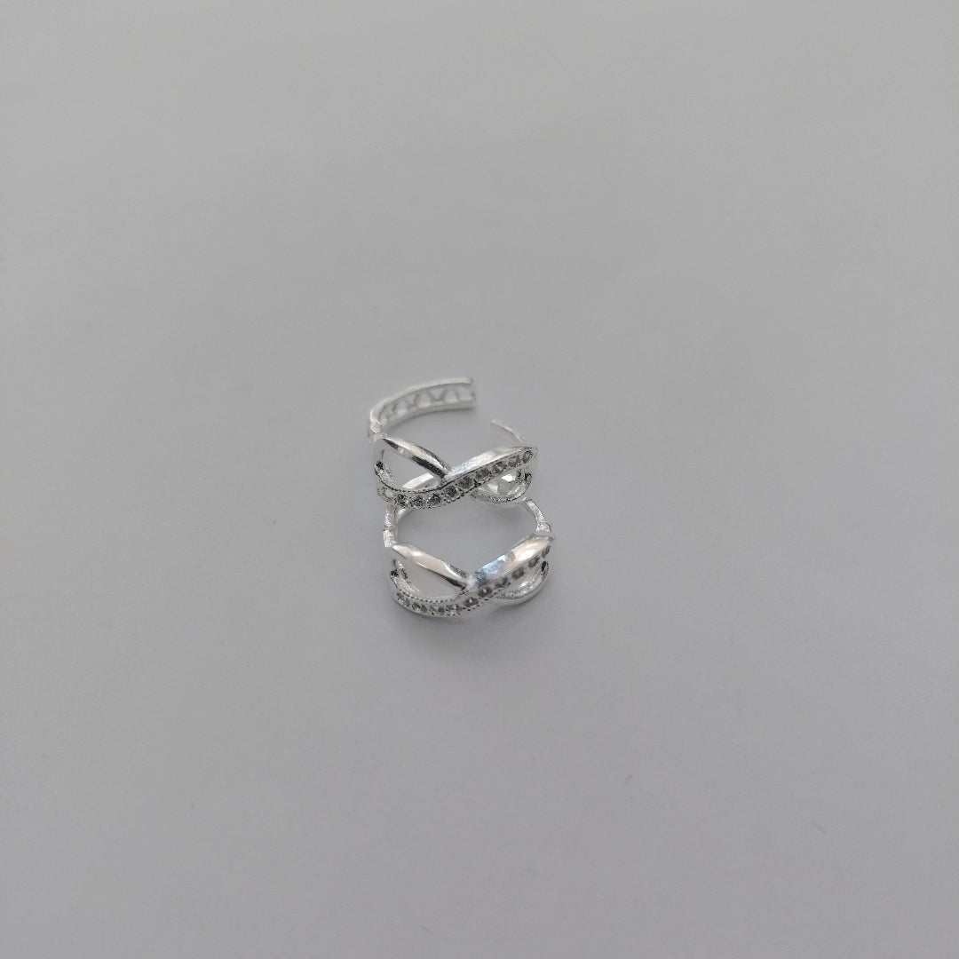 HUGGIES INFINITO CIRCONIAS PLATA .925 2.4 GR (NUEVO)