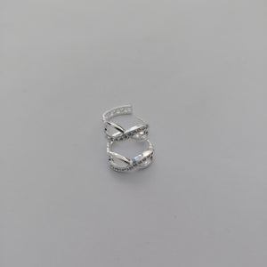HUGGIES INFINITO CIRCONIAS PLATA .925 2.4 GR (NUEVO)