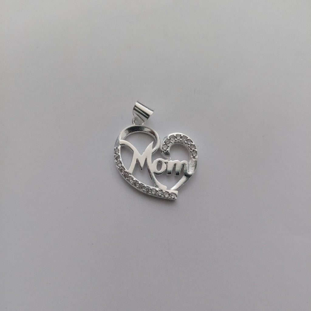 DIJE CORAZON C/CIRCONIAS PLATA .925 3.1 GR (NUEVO)