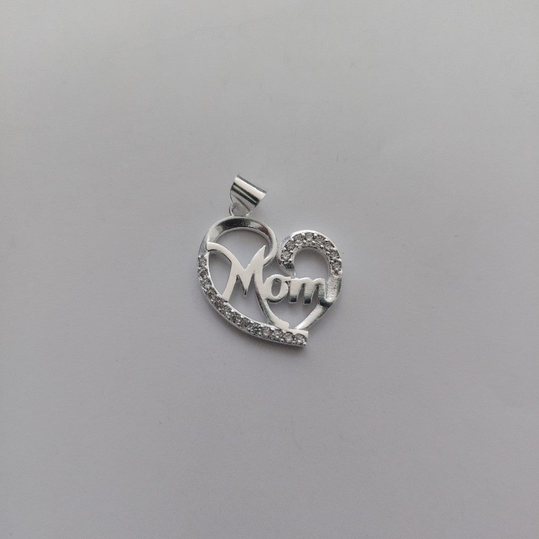 DIJE CORAZON C/CIRCONIAS PLATA .925 3.1 GR (NUEVO)