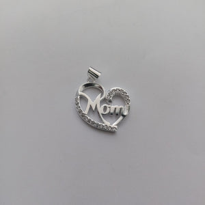 DIJE CORAZON C/CIRCONIAS PLATA .925 3.1 GR (NUEVO)