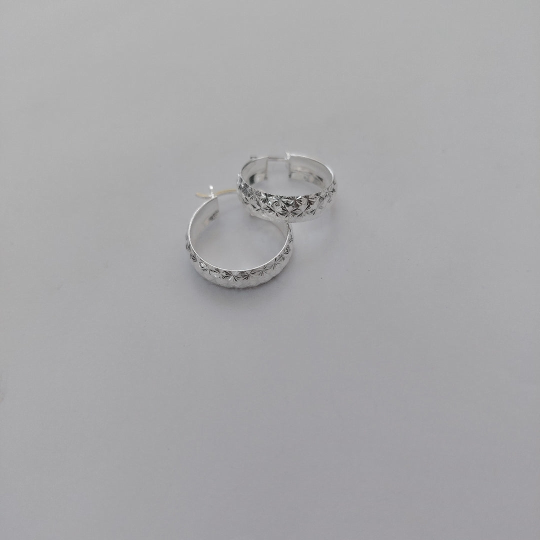 PAR ARRACADAS FACETADAS PLATA .925 3.6 GR (NUEVO)