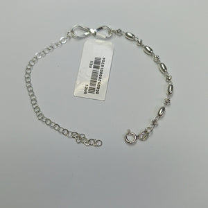 PULSERA TEJIDO INFINITO PLATA .925 18 CM 2.4 GR (NUEVO)