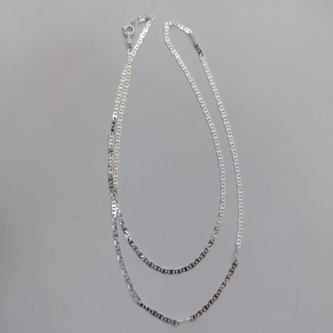 CADENA TEJIDO ESPEJO PLATA .925 60 CM 4.3 GR (NUEVO)