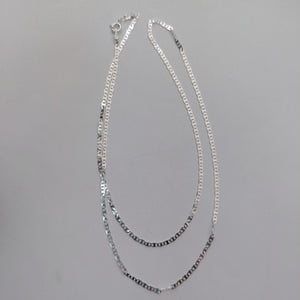 CADENA TEJIDO ESPEJO PLATA .925 60 CM 4.3 GR (NUEVO)
