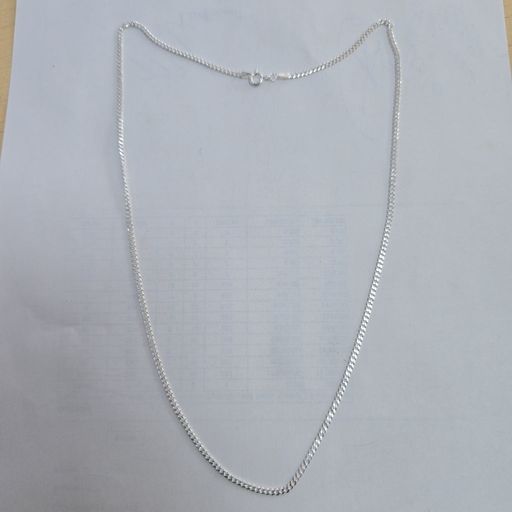 CADENA TEJIDO BARBADO PLATA .925 55 CM 5.3 GR (NUEVO)