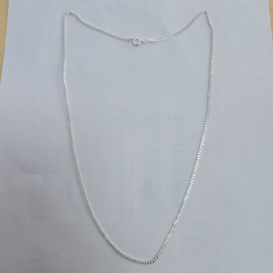 CADENA TEJIDO BARBADO PLATA .925 55 CM 5.3 GR (NUEVO)