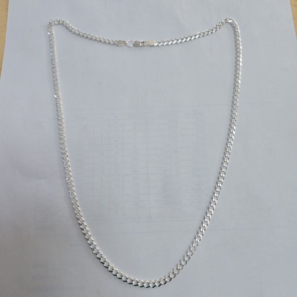 CADENA TEJIDO BARBADO PLATA .925 55 CM 12.7 GR (NUEVO)