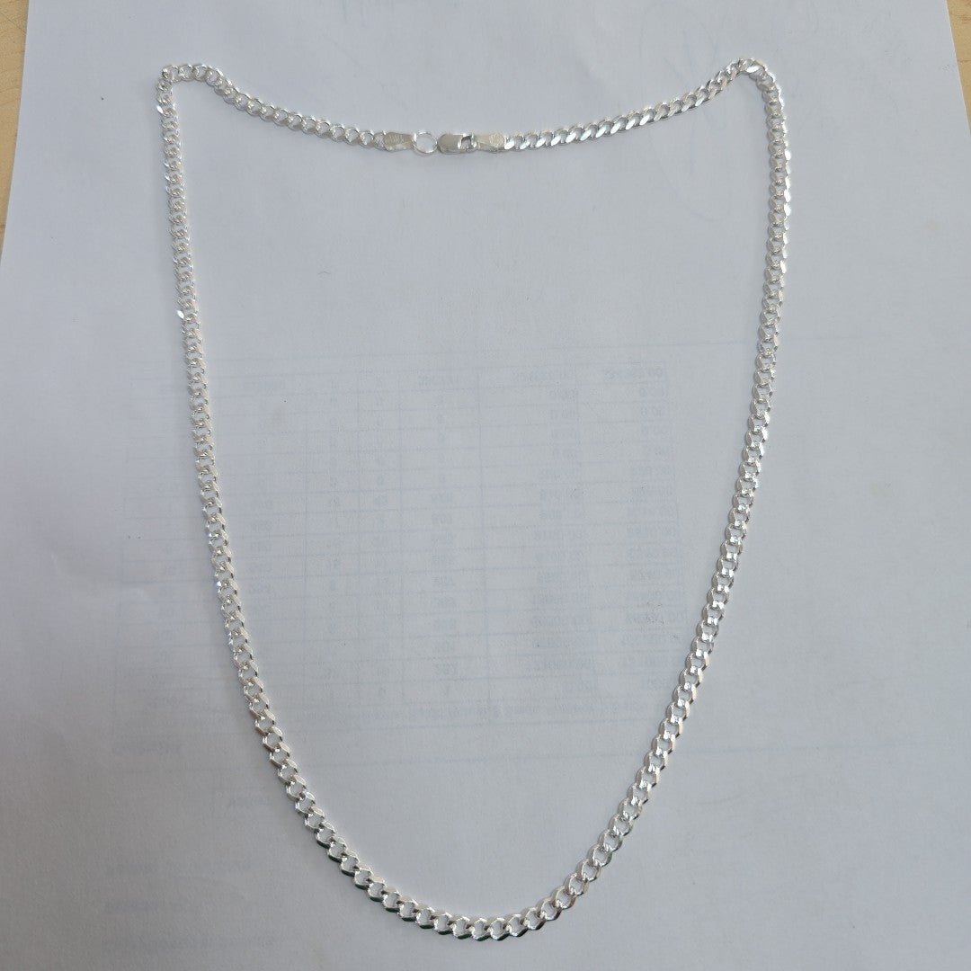 CADENA TEJIDO BARBADO PLATA .925 55 CM 12.7 GR (NUEVO)
