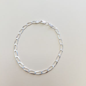 PULSERA TEJIDO ESLABONES PLATA .925 21 CM 4 GR (NUEVO)