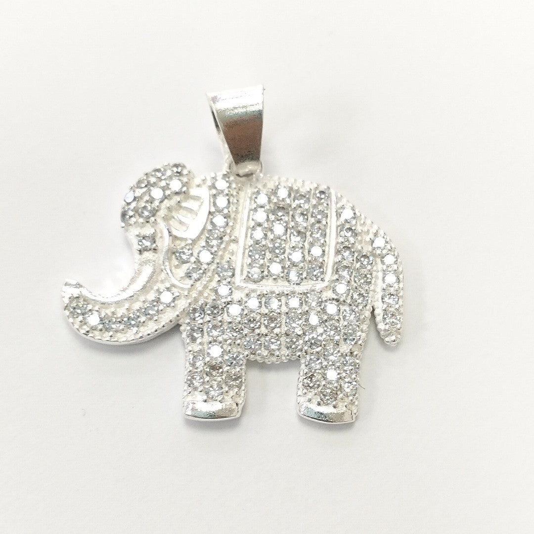 DIJE ELEFANTE C/CIRCONIAS PLATA .925 5.4 GR (NUEVO)