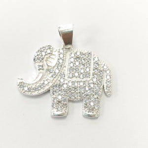 DIJE ELEFANTE C/CIRCONIAS PLATA .925 5.4 GR (NUEVO)