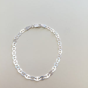 PULSERA TEJIDO GUCHI PLATA .925 18 CM 2.7 GR (NUEVO)